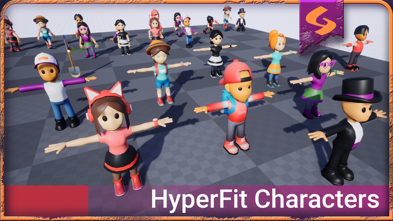 Media 1 for listing Hyper Casual Human Characters