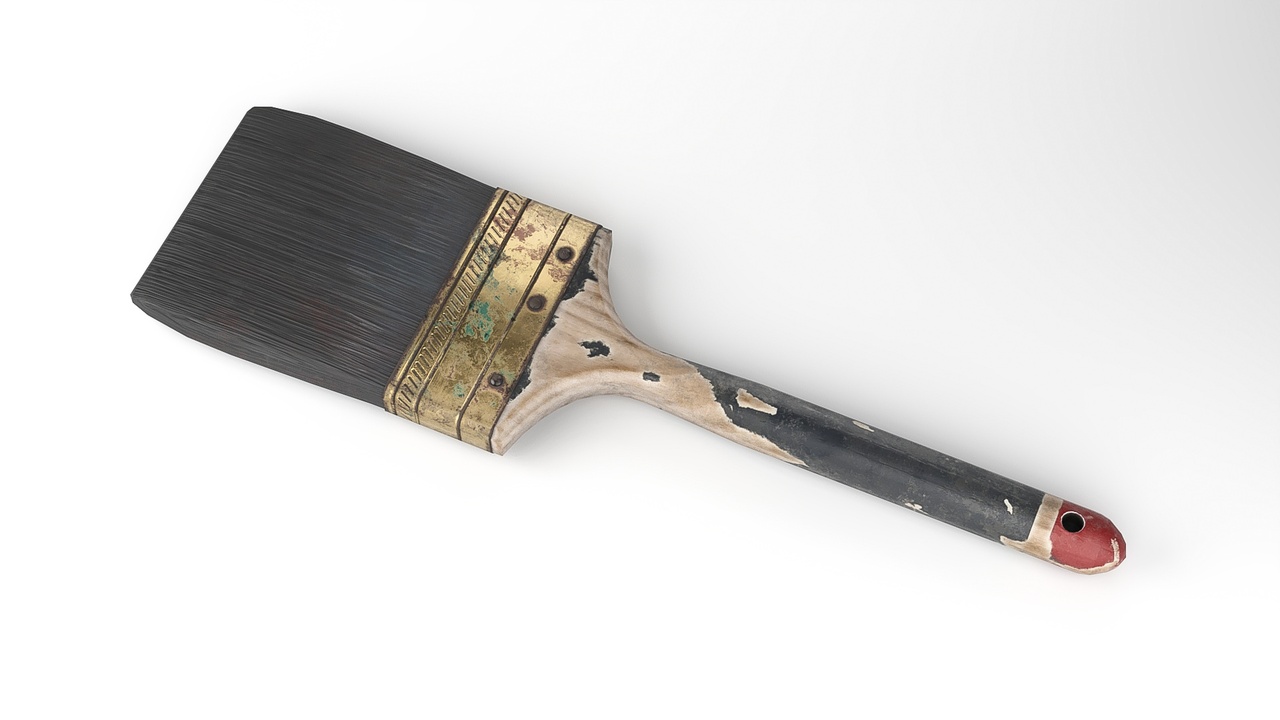 Media 1 for listing Used painter brush Low-poly