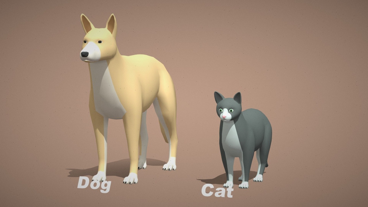 Media 1 for listing Animals Pack - Dog, Cat ( Rigged )