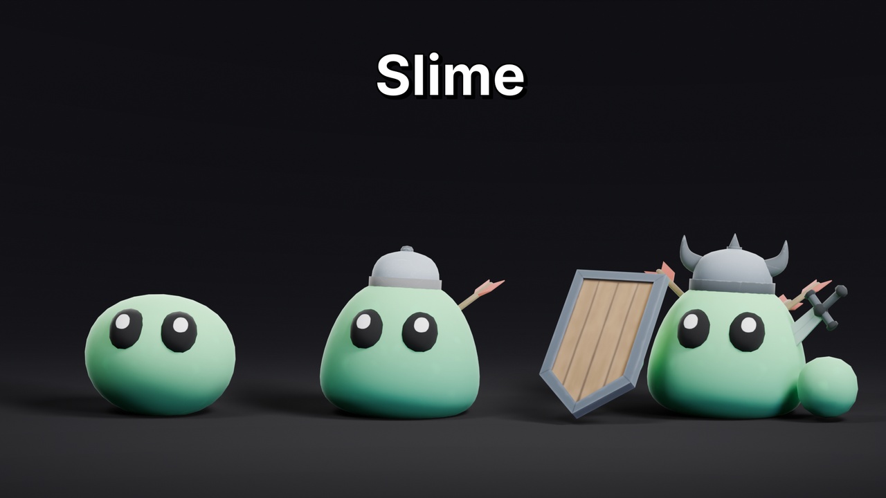 Media 1 for listing Dungeon RPG Monsters Evolutions - Stylized Low Poly Animated Enemies