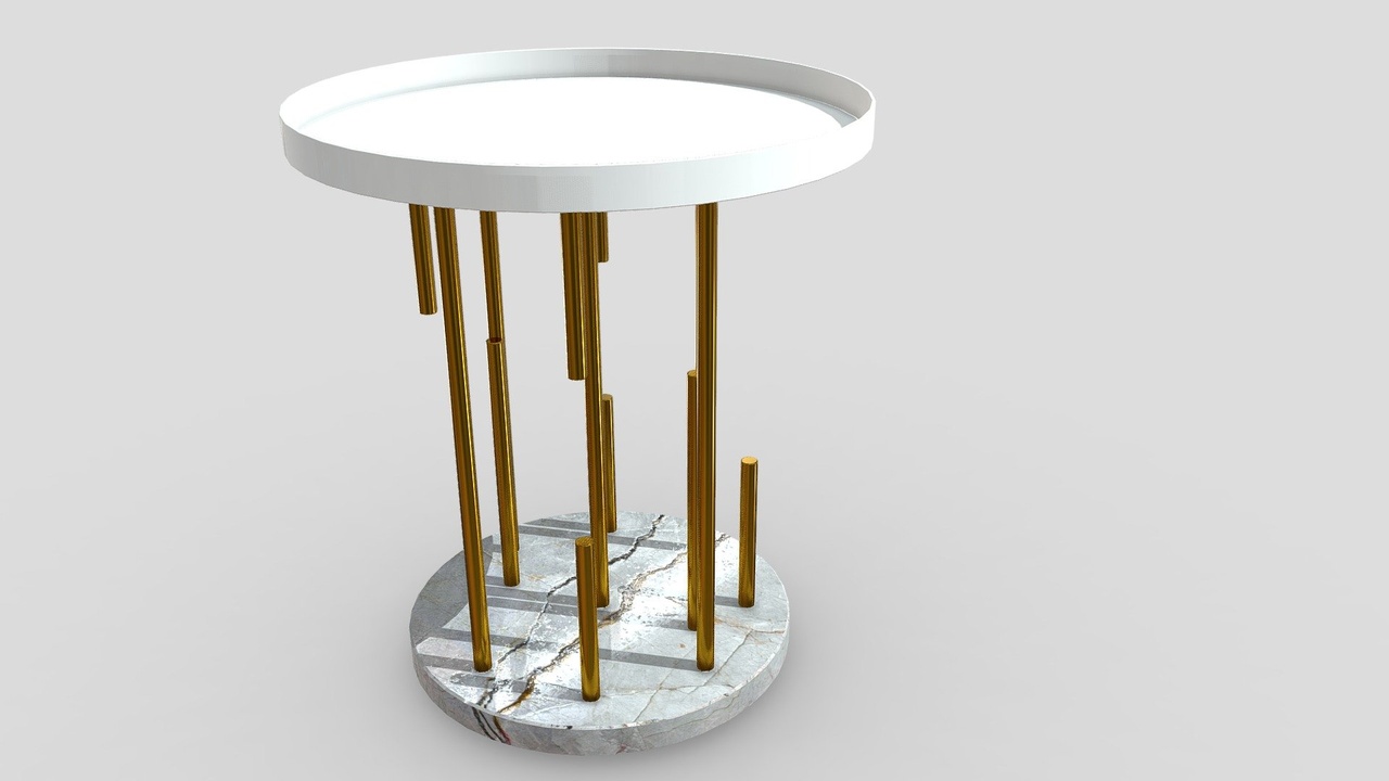 Media 1 for listing Round side coffee table with interrupted legs