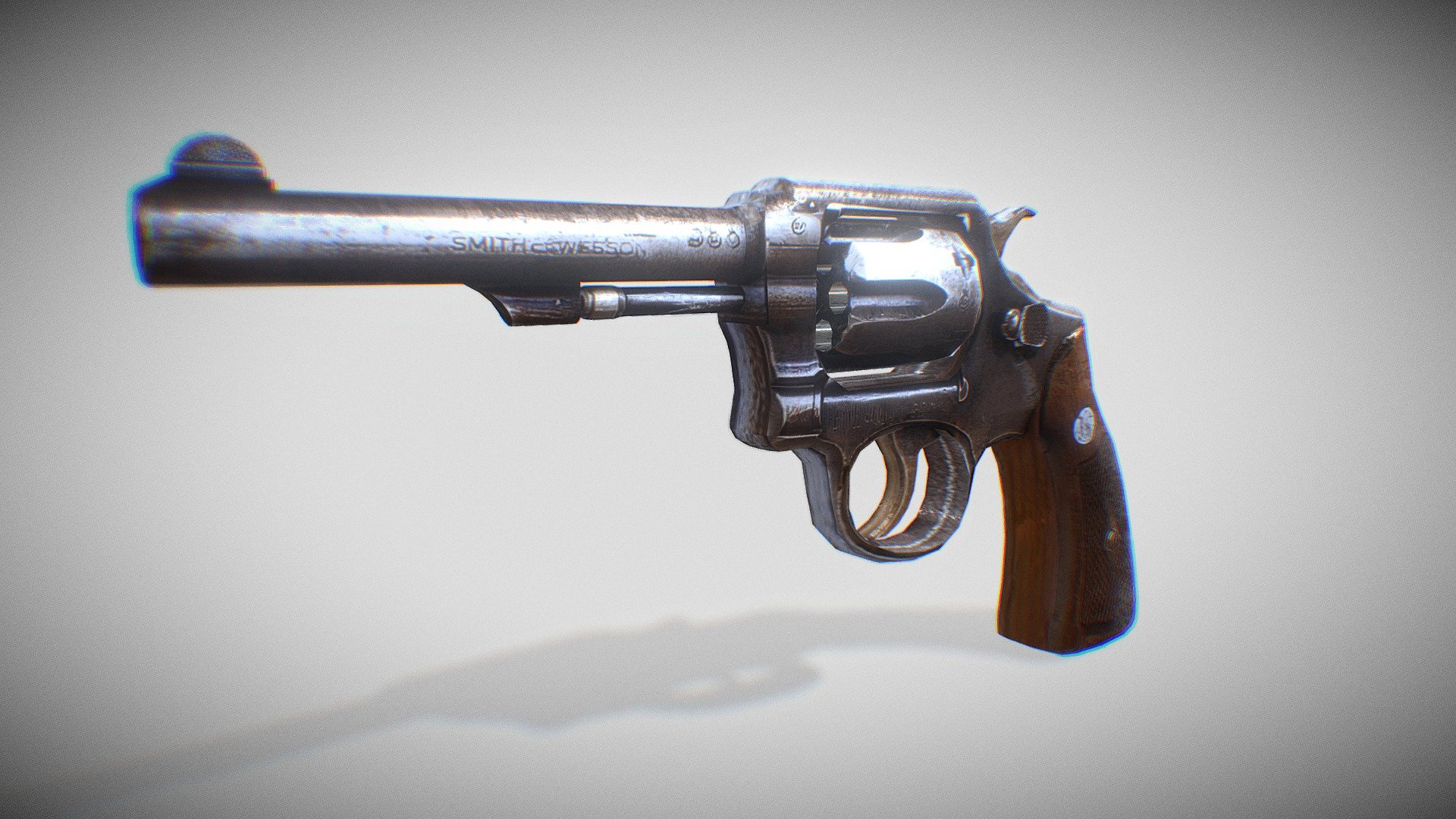 Low Poly revolver | Fab