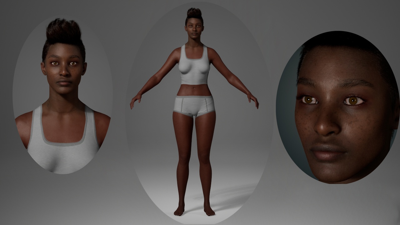 Media 1 for listing Editable MetaHuman female character - Zhou Yu.With hair, no clothing included.
