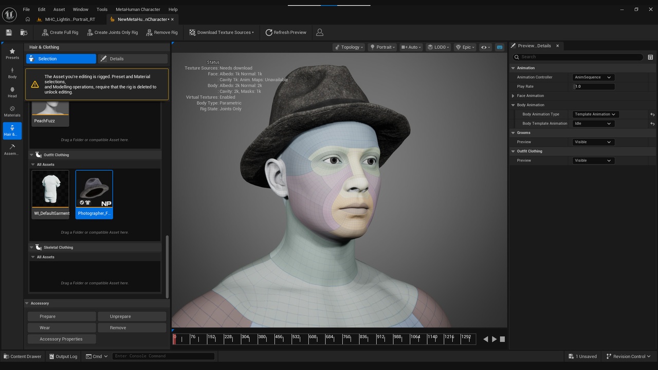 Media 1 for listing Fedora Hat MetaHuman 1940s Detective - MHPKG