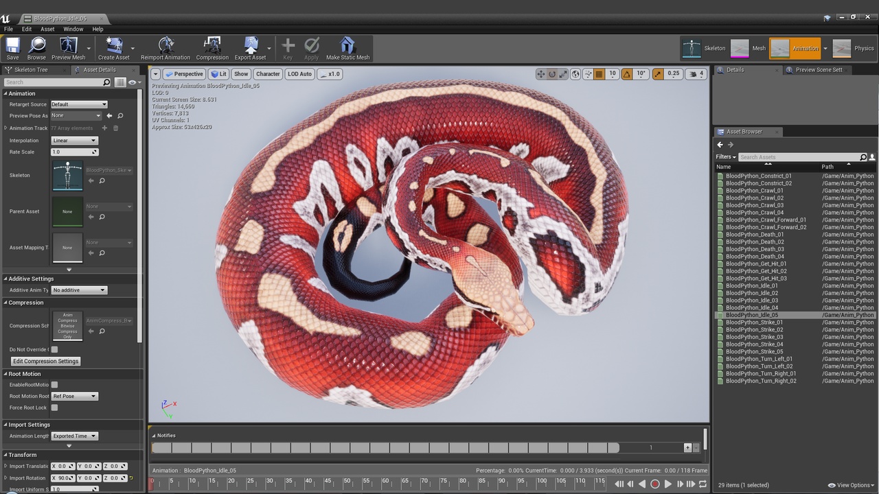 Media 1 for listing Animated Blood Python