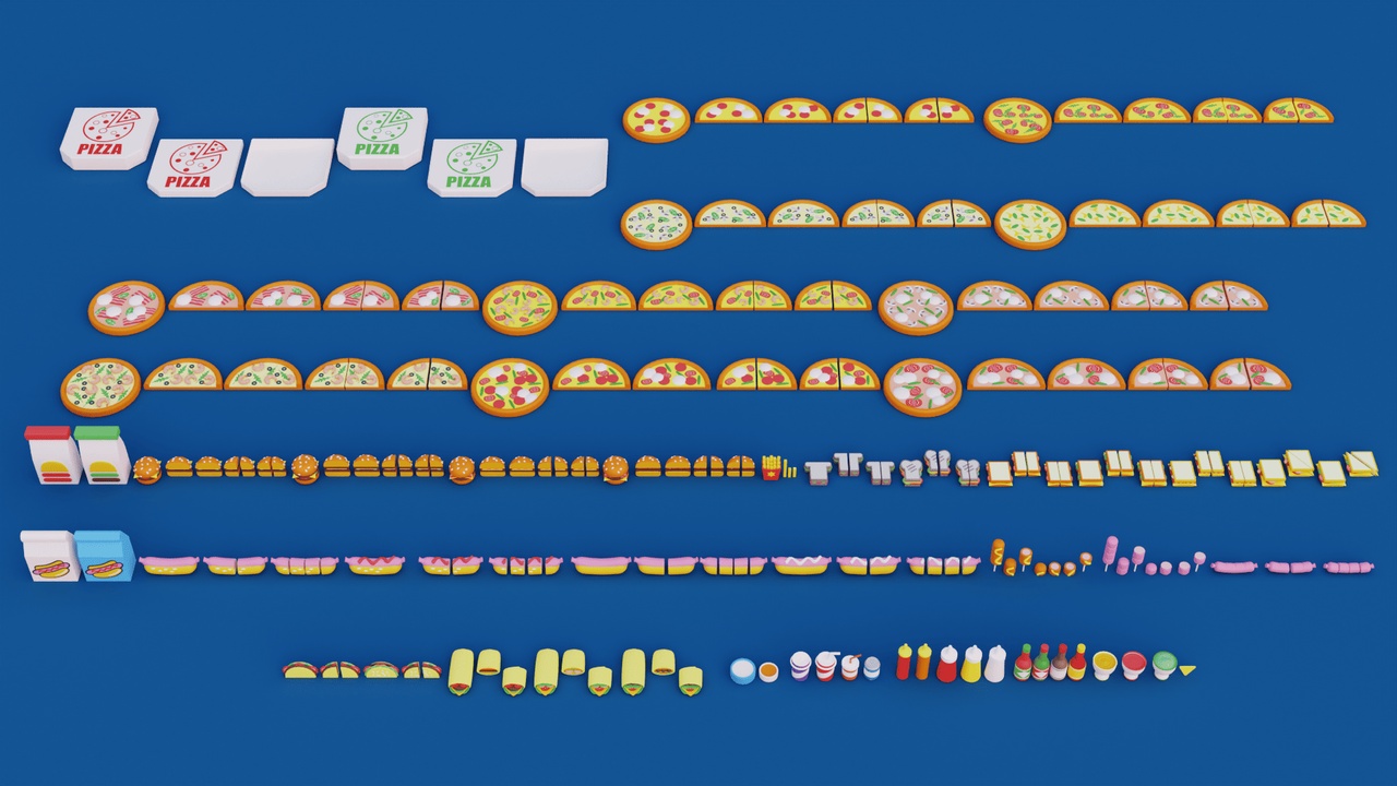 Media 1 for listing Cartoon Fast Food Pack