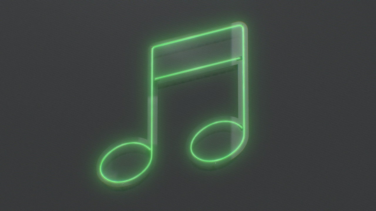 Media 1 for listing Music Note 3 - Neon Sign