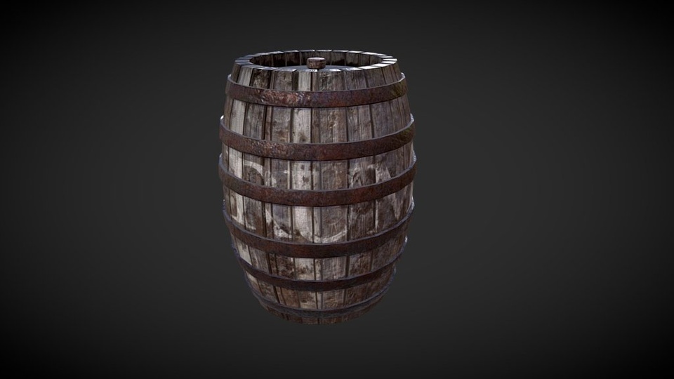 Media 1 for listing Old Wooden Barrel