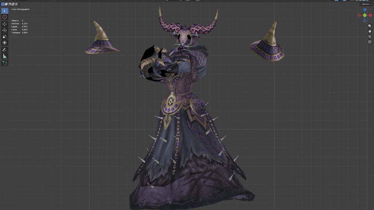 Media 1 for listing Infernal Ram Sorcerer - Rigged & Animated