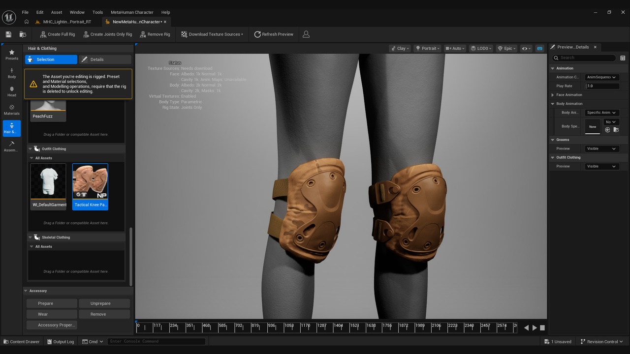 Media 1 for listing Knee Pads for Metahuman 16 - MHPKG