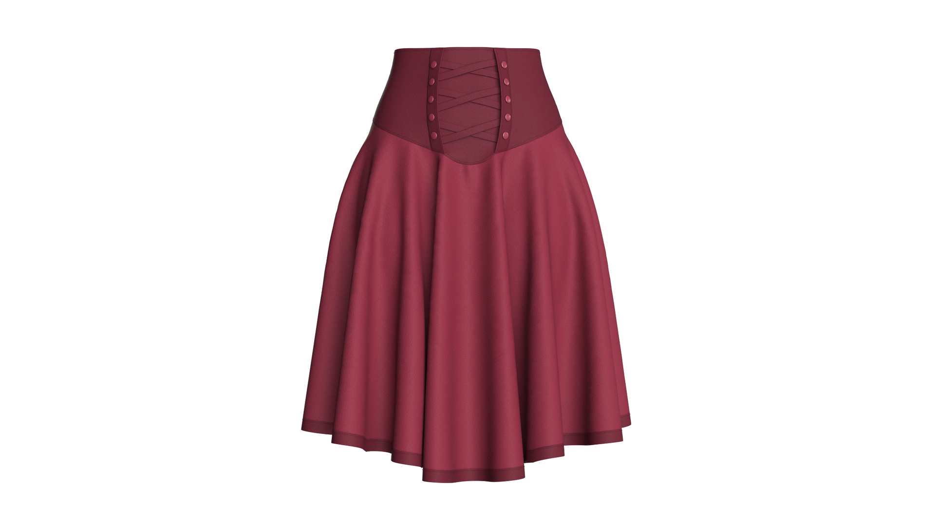 Media 1 for listing Girls Lace - Up Corset High Waist Skirt | High Poly