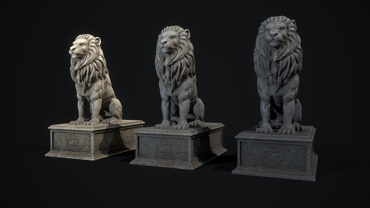 Media 1 for listing Lion Statue