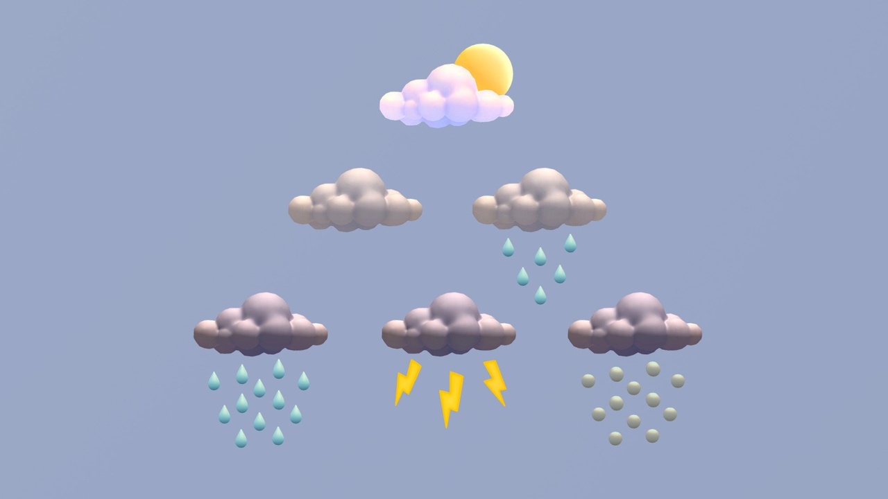 Media 1 for listing SketchfabWeekly - Cloud - Cloud weather symbols