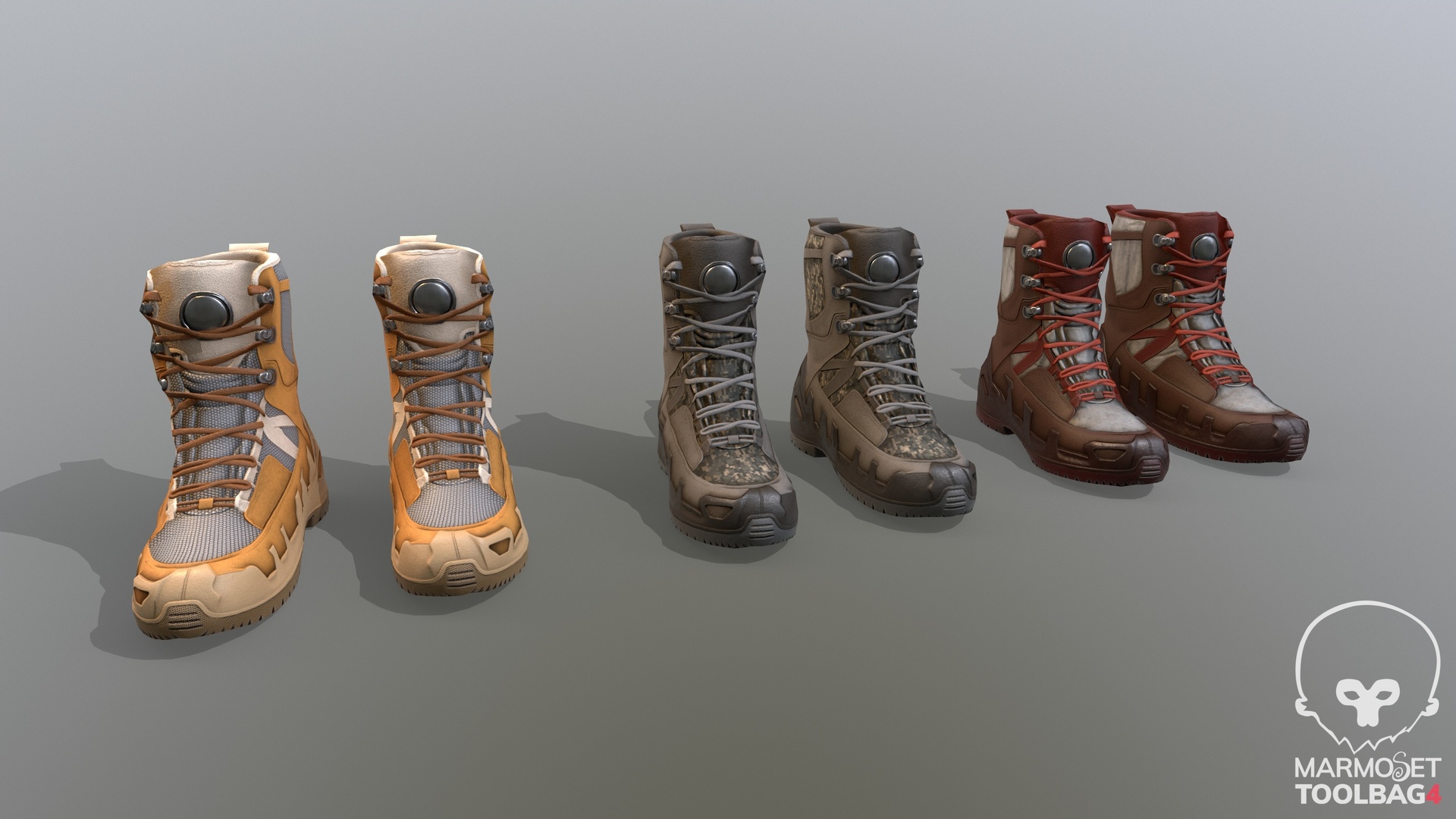 Boots low poly pbr 제품 등록을 위한 미디어 1개