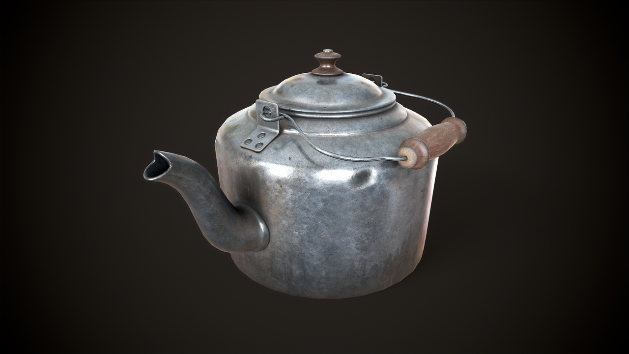 Media 1 for listing Old aluminum teapot
