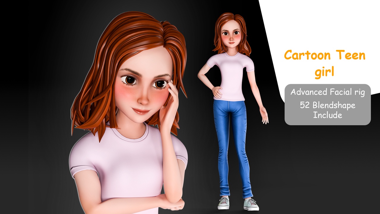 商品 Cartoon teen girl 的媒体 1