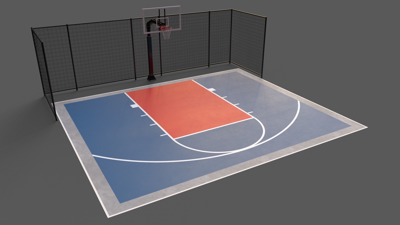Media 1 for listing Modular Outdoor Basketball Court B PBR