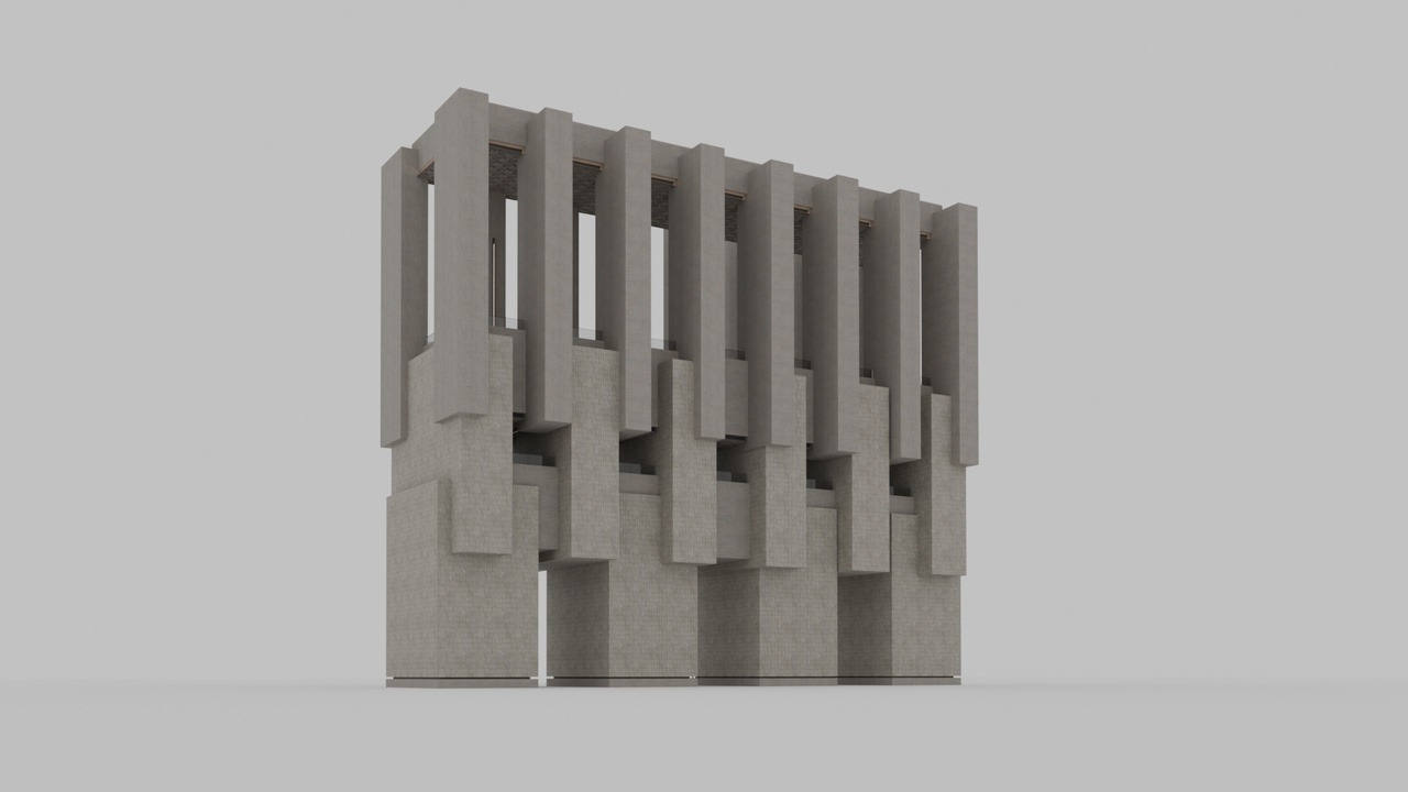 Media 1 for listing Brutalist Building Series 01-16 Pack