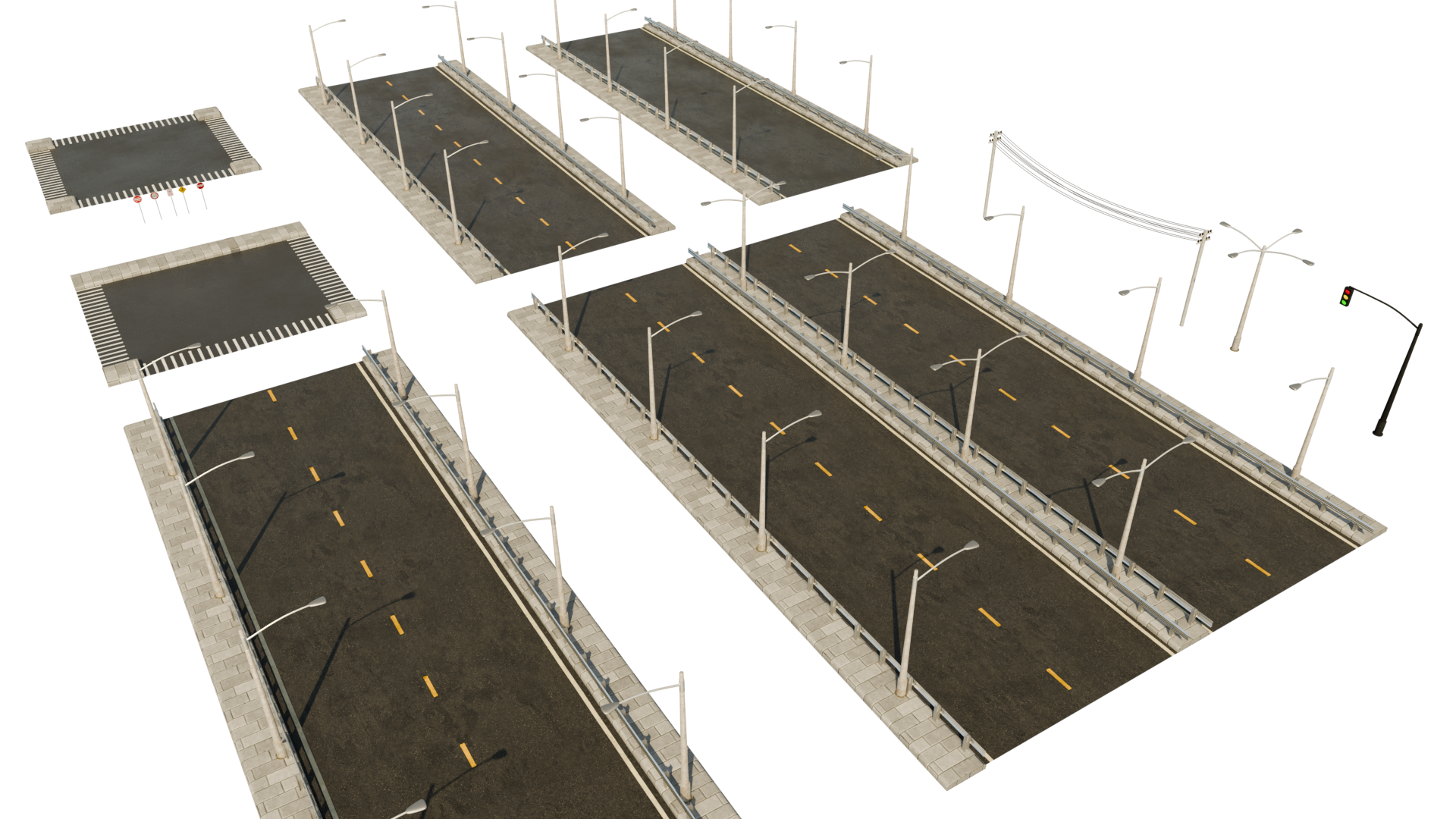 Modular ROAD PACK game-ready | Fab
