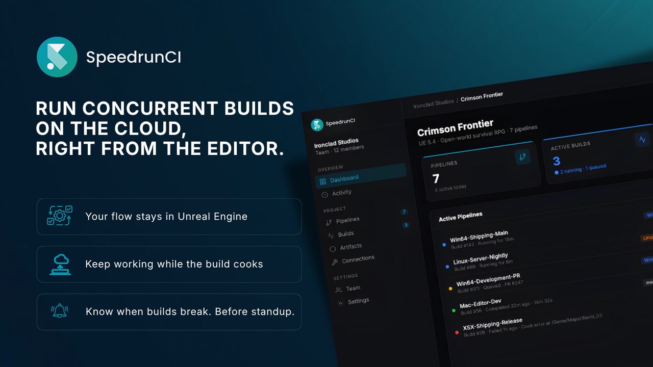 Media 1 for listing SpeedrunCI - CI/CD Built for Unreal Engine