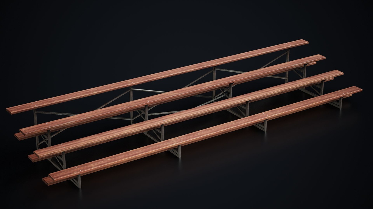Media 1 for listing Metal School Bleachers 2