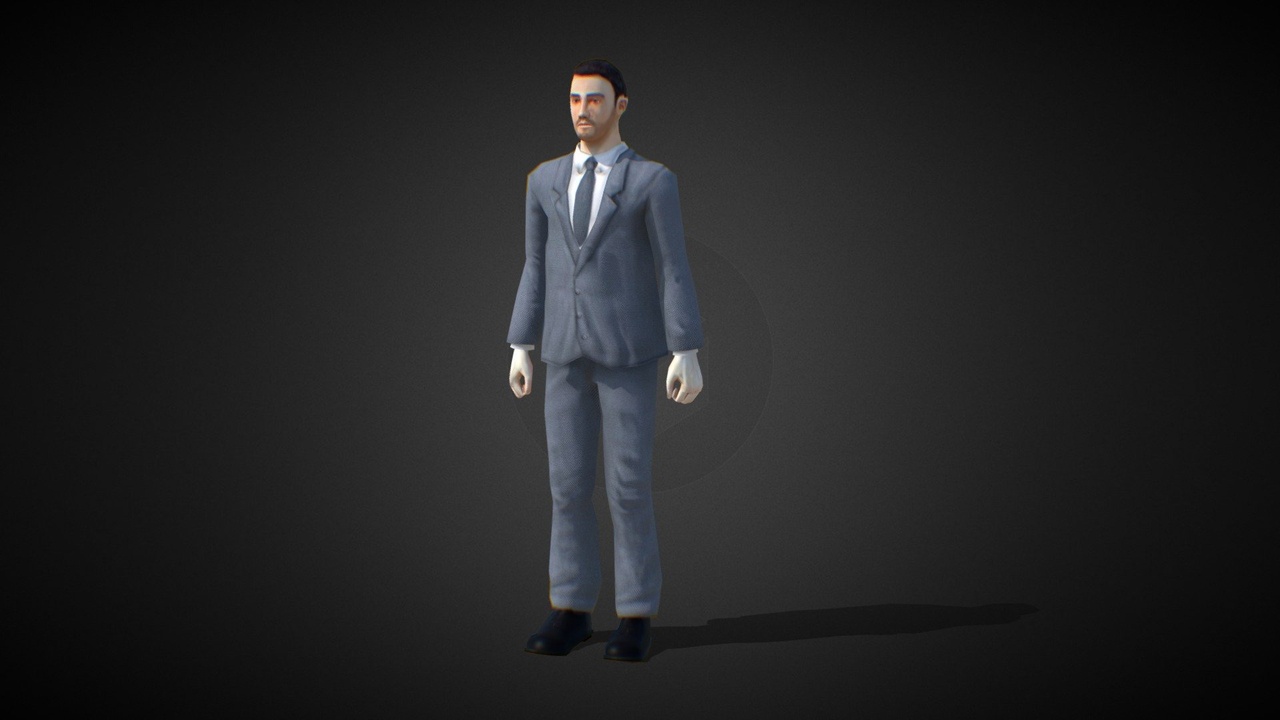 Media 1 for listing Business Man - Low Polygon game character