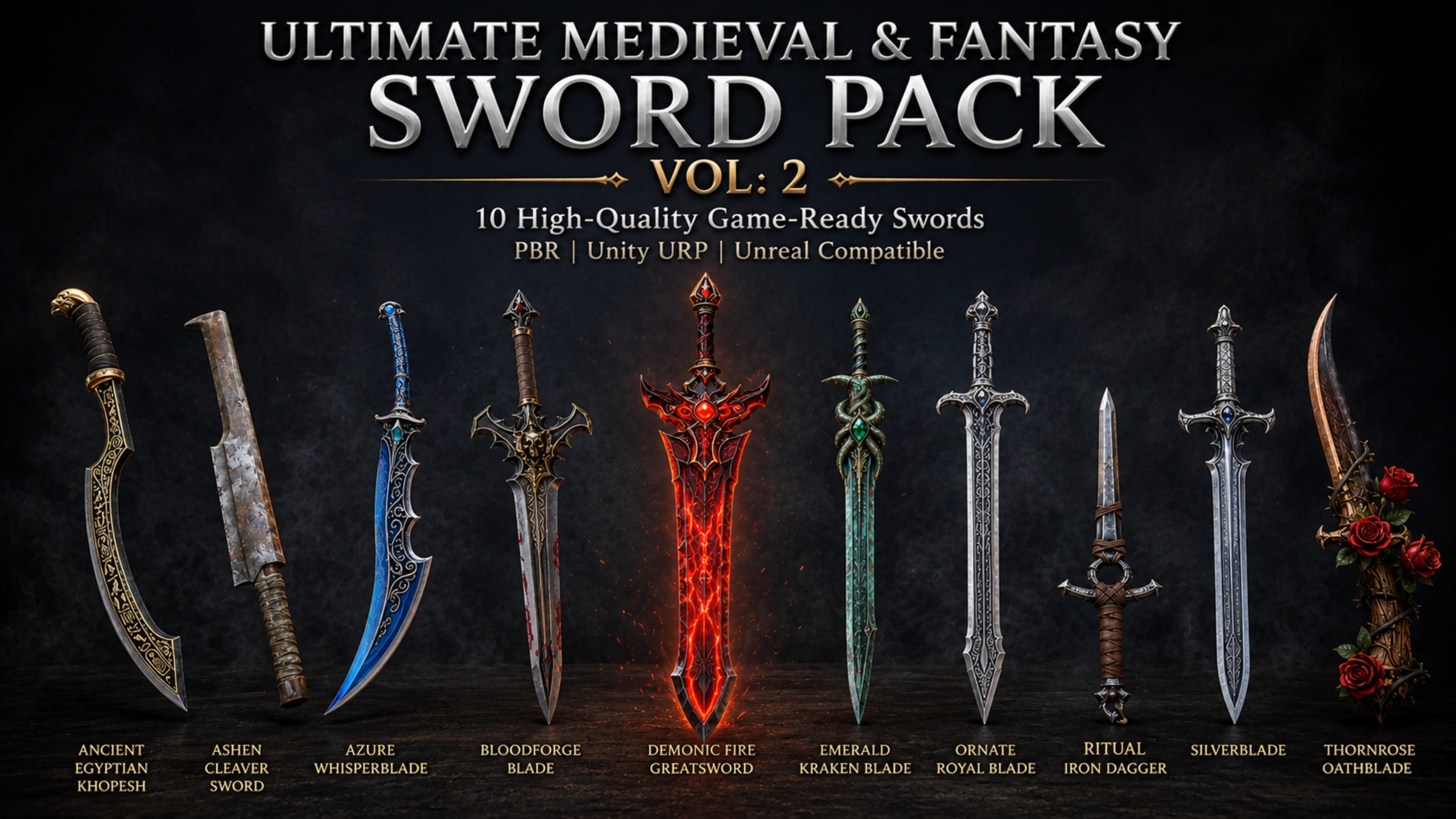 Ultimate Medieval & Fantasy Sword Pack Vol. 2 | Fab