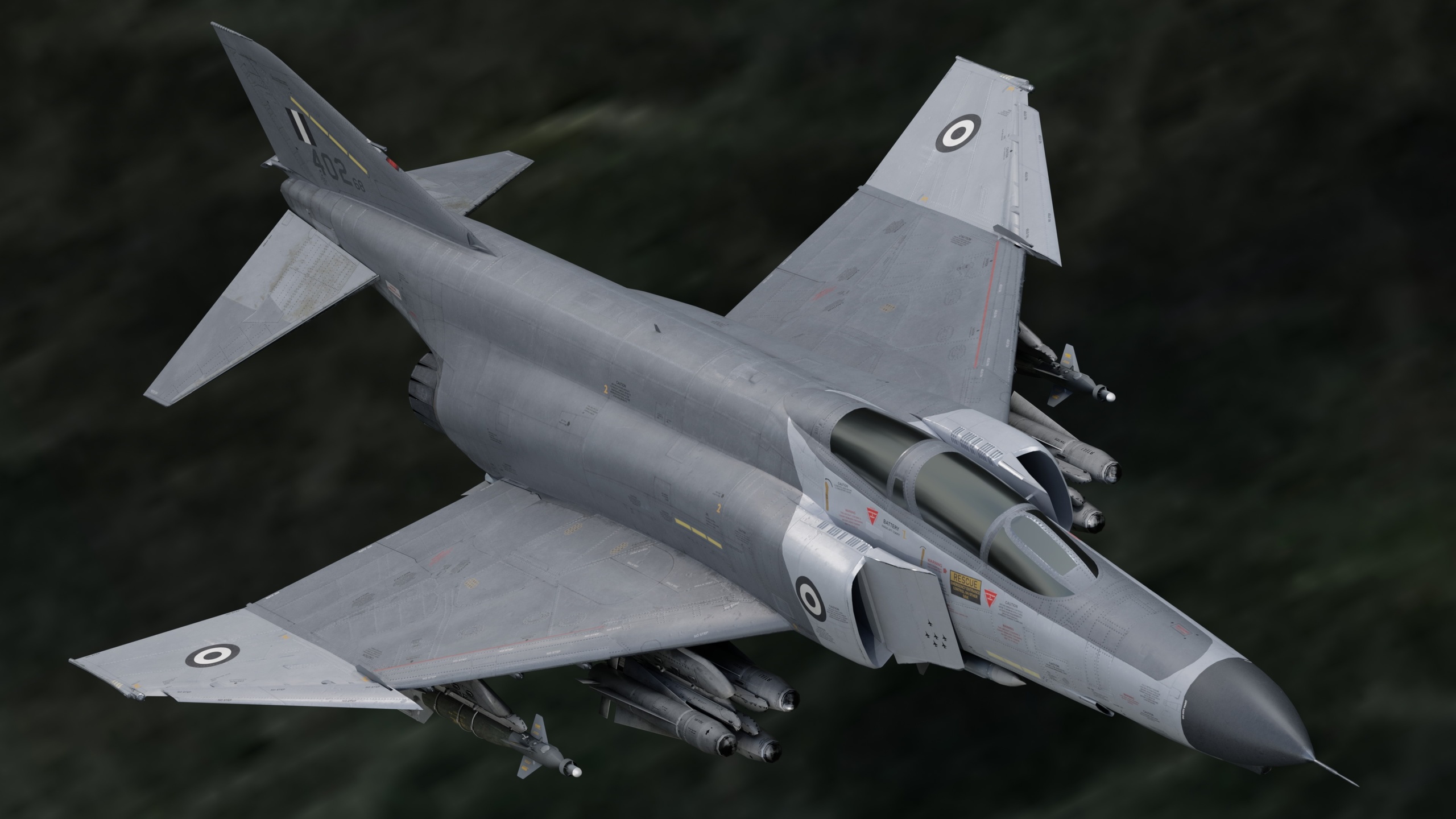 Media 1 for listing F4 Phantom 2 -Grey Texture-Fully Rigged-Changeble Decal Texts