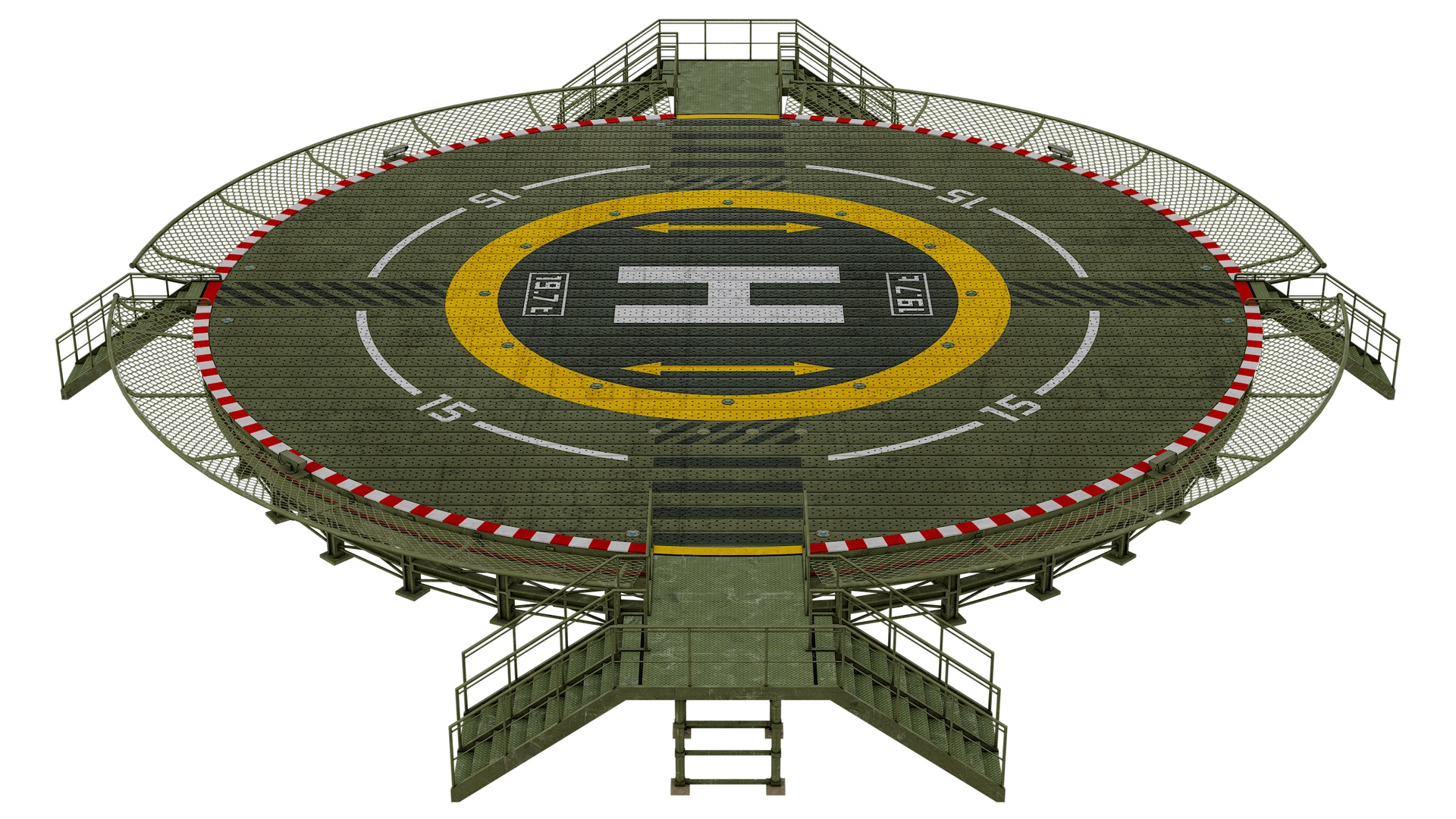 Media 1 for listing Circular Elevated Military Helipad 02 - Low Poly PBR