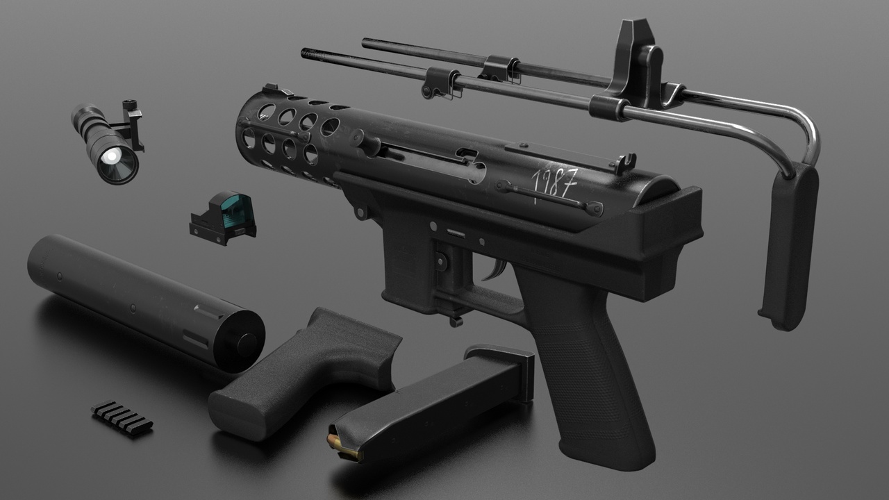 Tec9 Semiauto Pistol (Fps - Tps) 제품 등록을 위한 미디어 1개