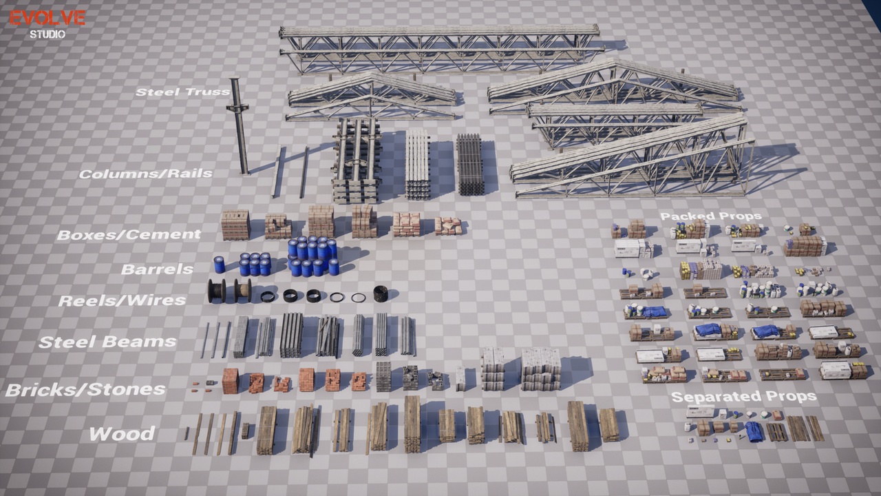 Media 1 for listing Construction Props Mega Pack