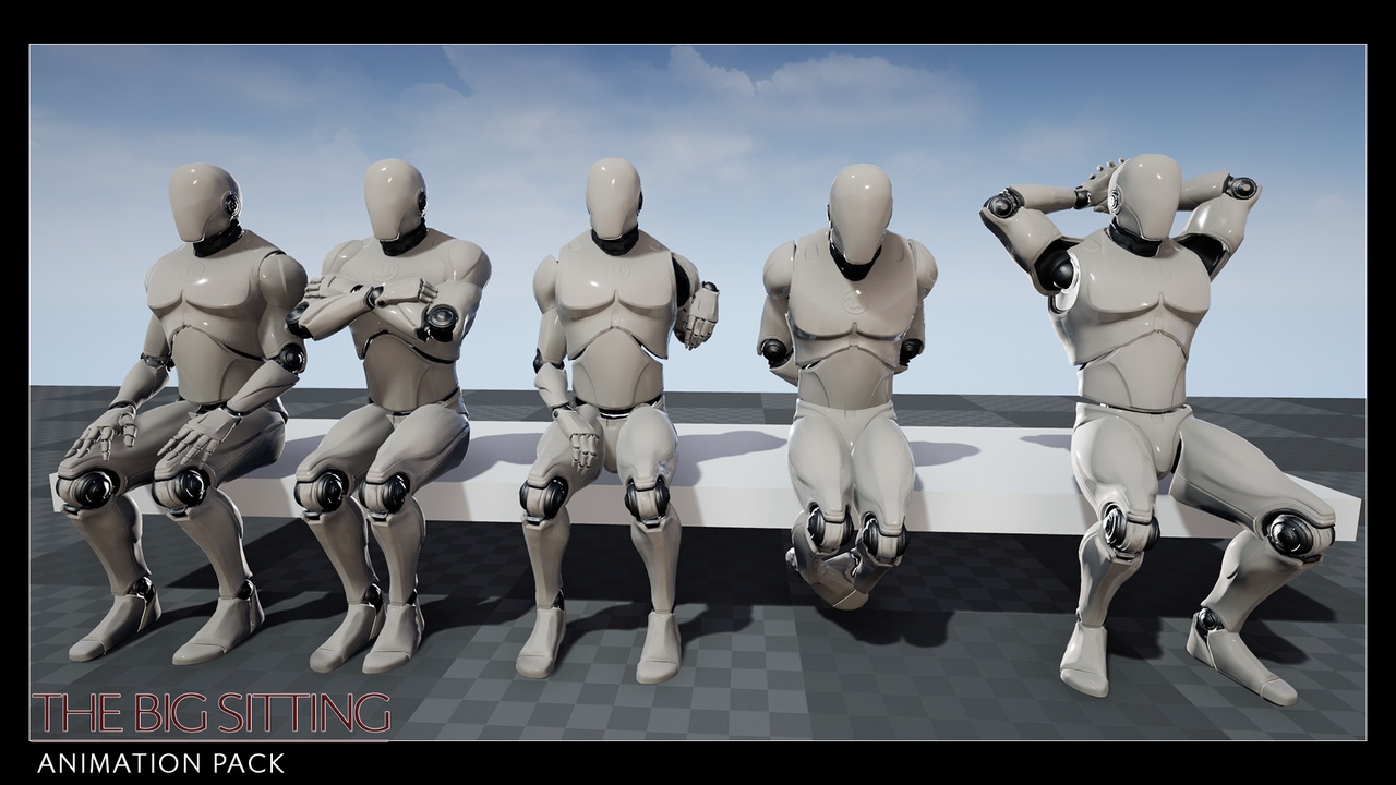 Media 1 for listing Lean Lay Sit Stand - animation Bundle