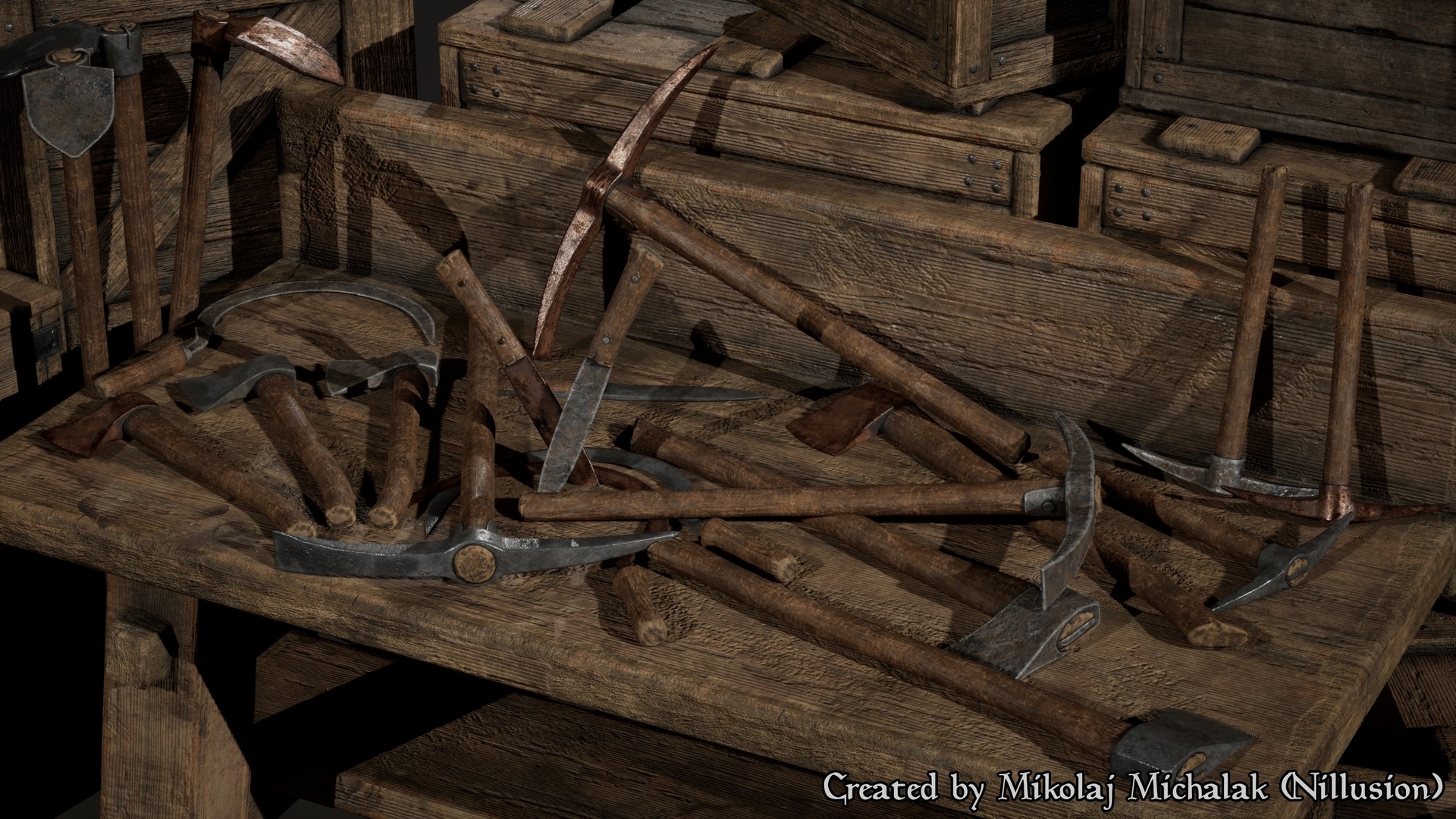 Media 1 for listing Medieval Tools - Fantasy Gathering & Survival Pack