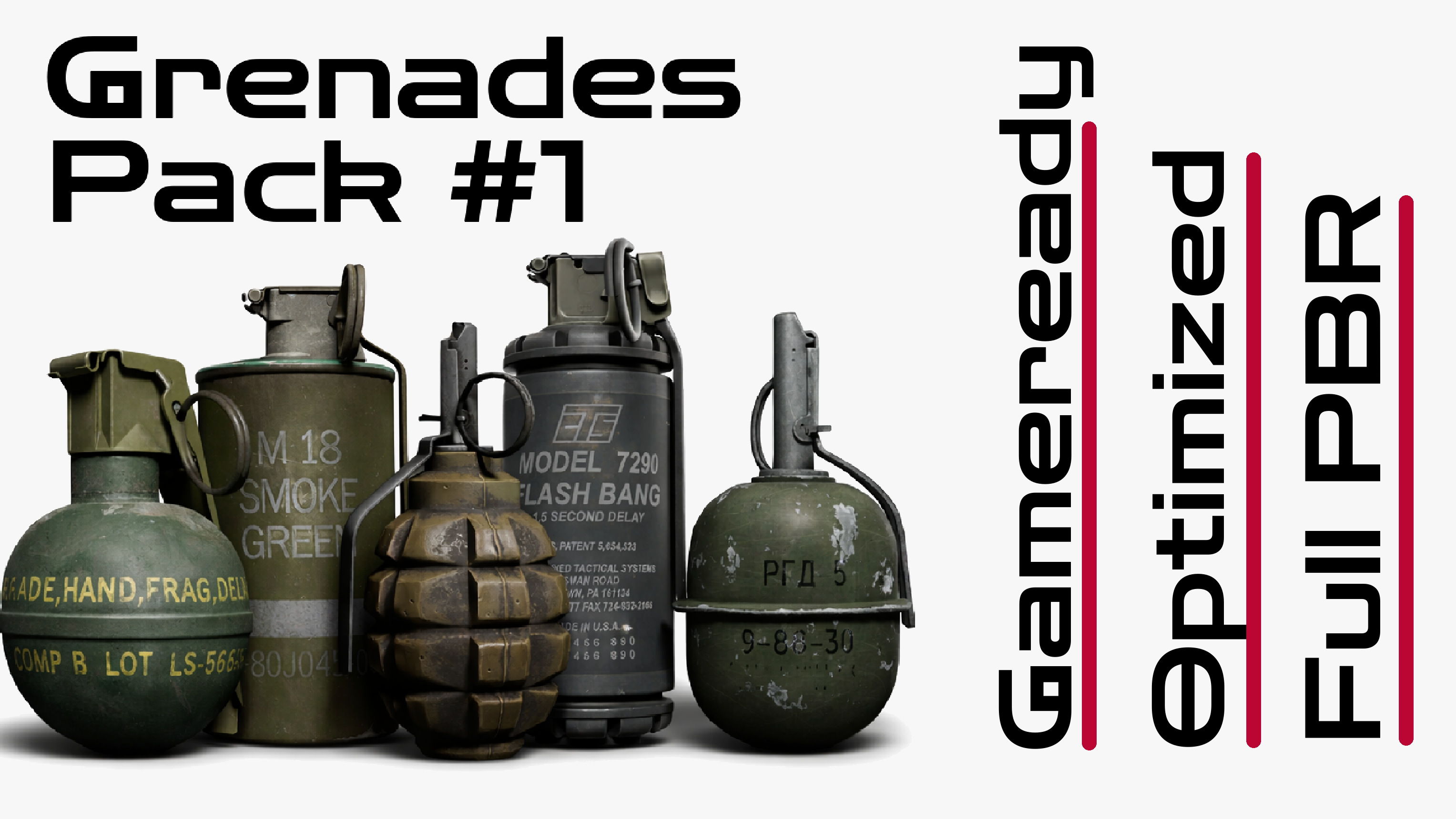 Tactical Grenades Pack - Fully Modular & Game Ready | Fab
