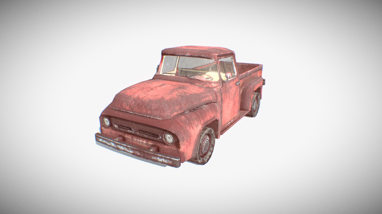 Media 1 for listing Ol Betsy Low Poly Classic Pickup Truck