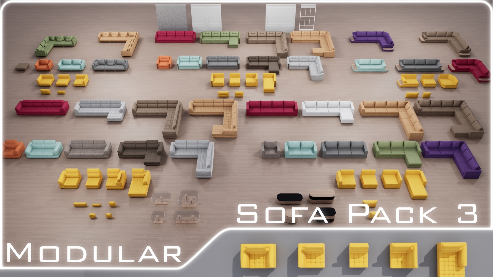 Media 1 for listing Furniture Sofa Pack 3 (Modular)