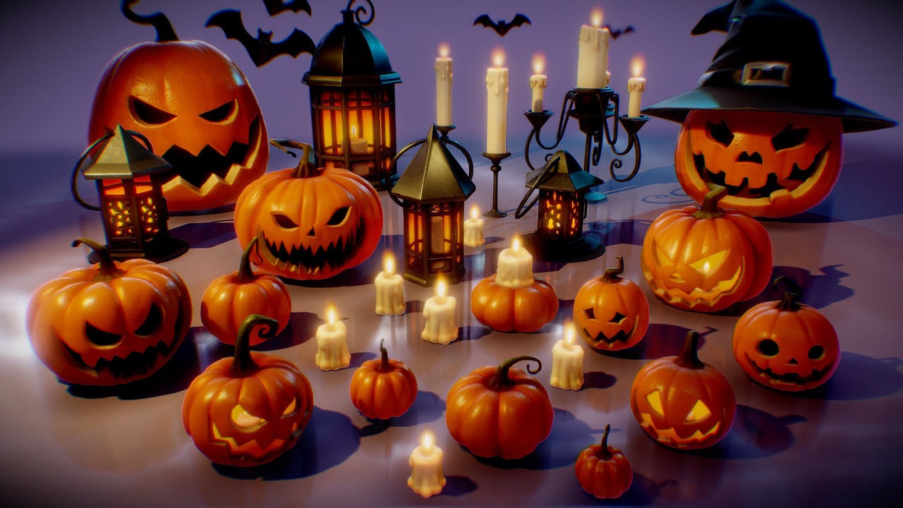 Media 1 for listing Halloween Pumpkins and Lanterns decorations