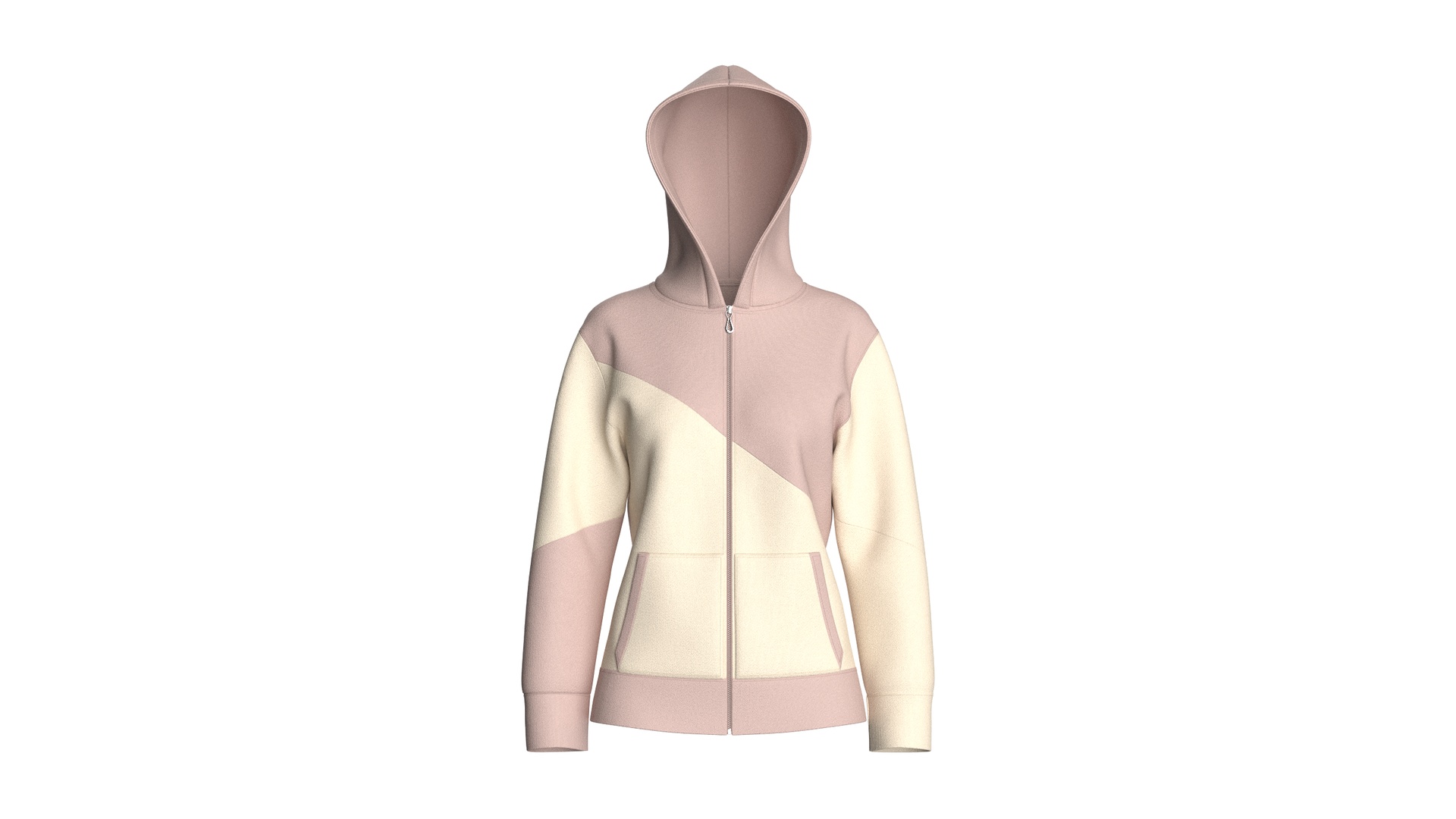 Media 1 for listing Girls Color - Blocked Hoodie With Front Pocket | High Poly