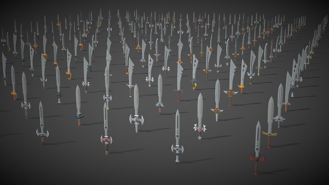 Media 1 for listing Swords Pack 01 - Low Poly Stylized Swords