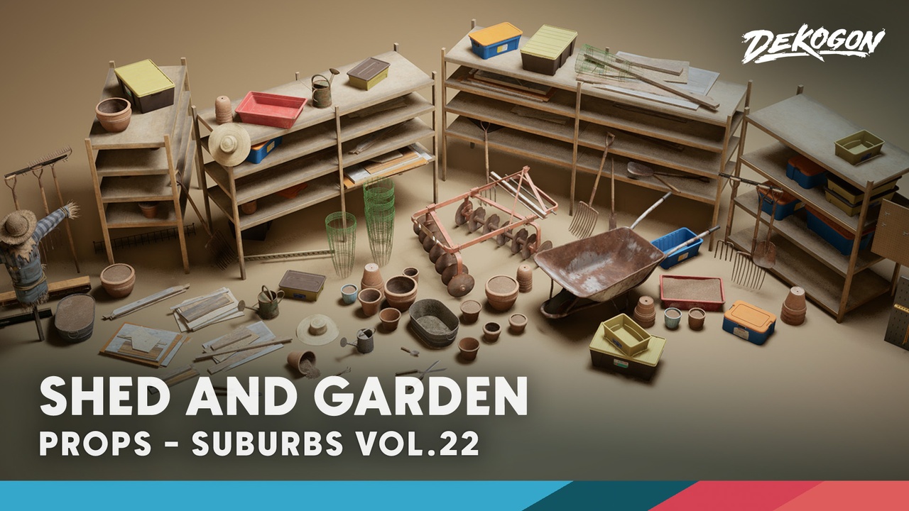 Suburbs VOL.22 - Shed & Garden (Nanite and Low Poly) 제품 등록을 위한 미디어 1개