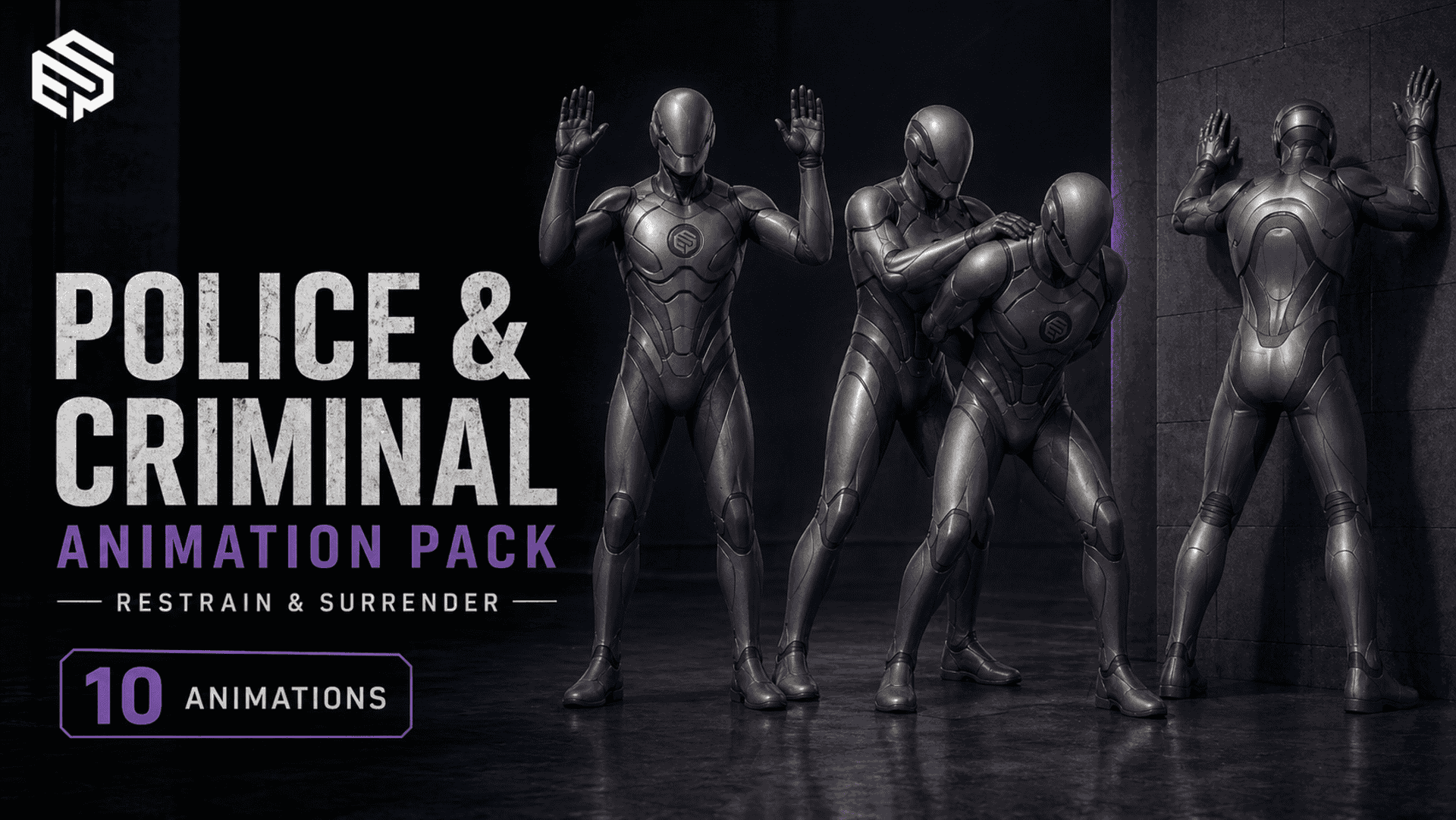 Police & Criminal Animation Pack (Restrain & Surrender) | Fab