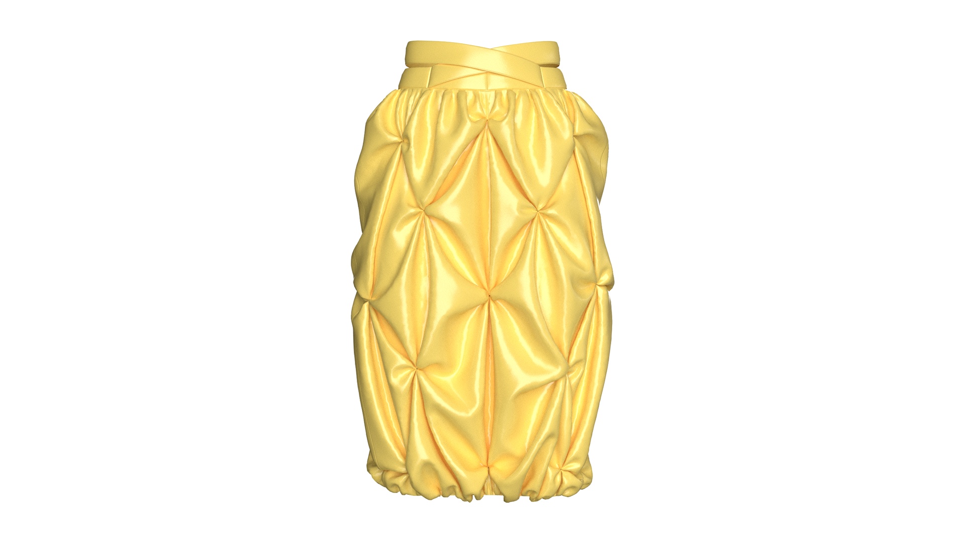 Media 1 for listing Girls Criss - Cross Waist Smocked Bubble Skirt | High Poly