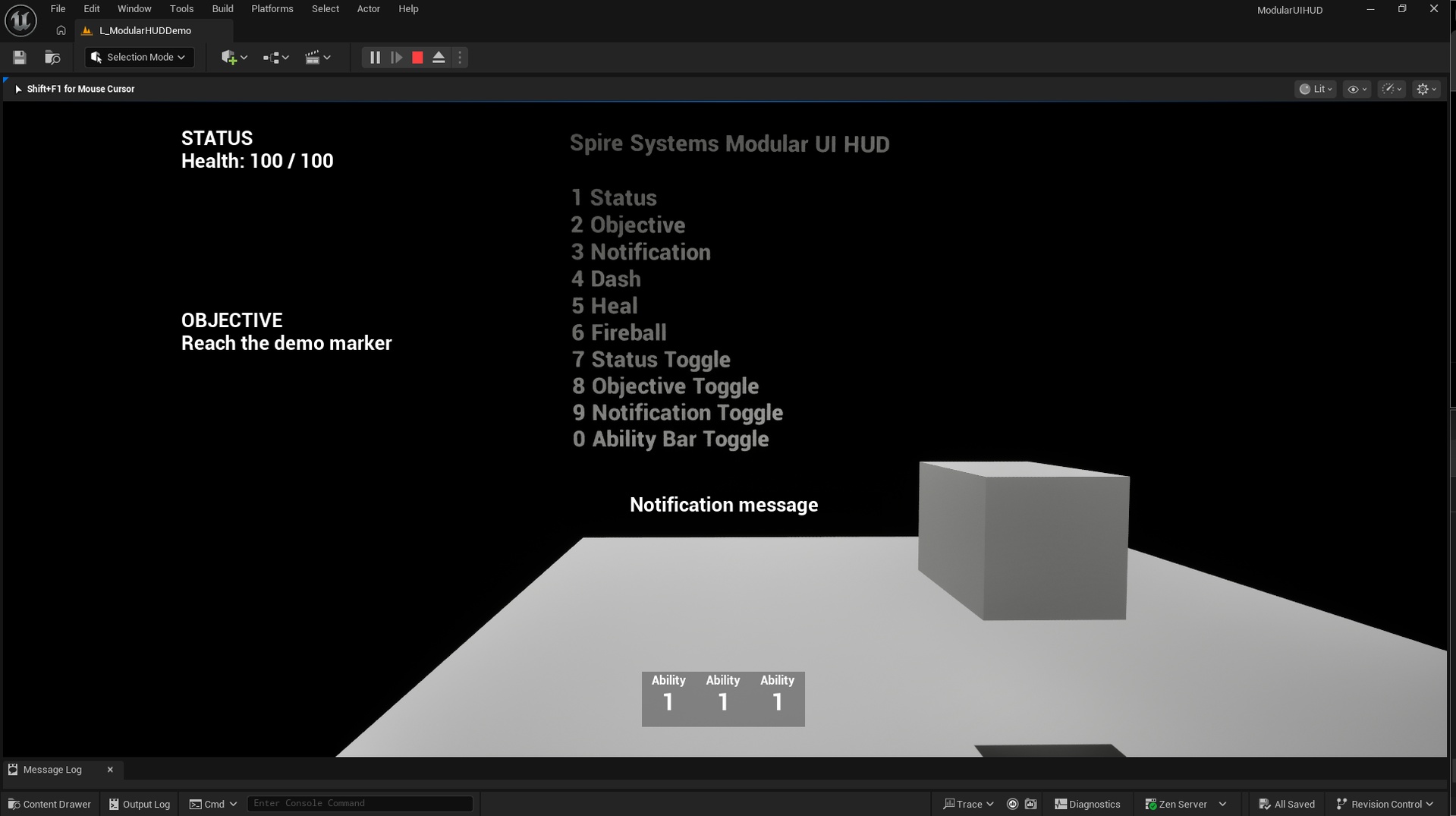 Media 1 for listing Spire Systems Modular UI HUD - Blueprint UMG HUD Starter Kit