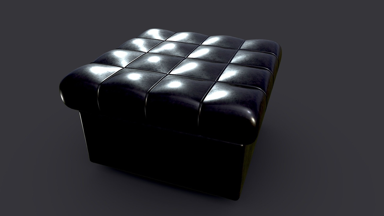 Media 1 for listing Leather Pouf Sofa