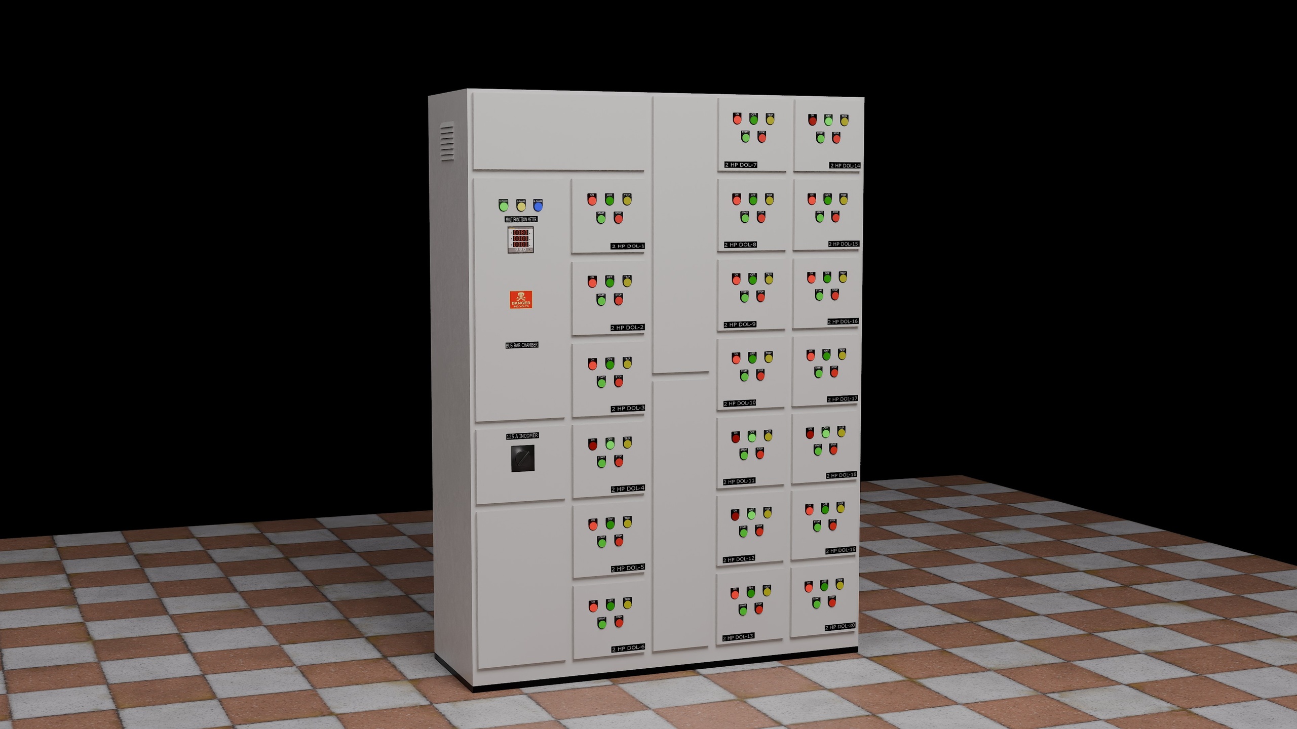 Media 1 for listing Industrial Electrical Cabinet (MCC Panel) - Low Poly and Game Ready