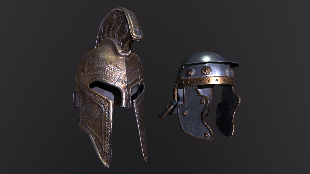Media 1 for listing Lowpoly Spartan helmets