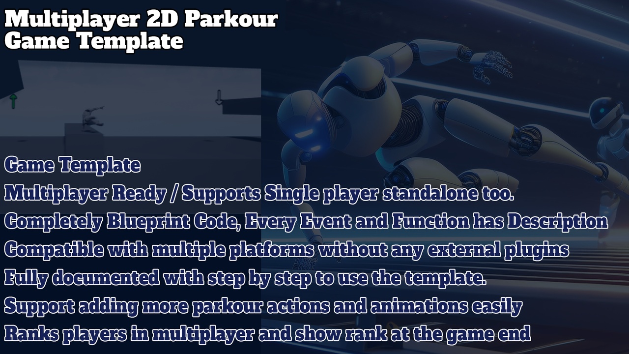 出品Multiplayer 2D Parkour Game Templateのメディア1