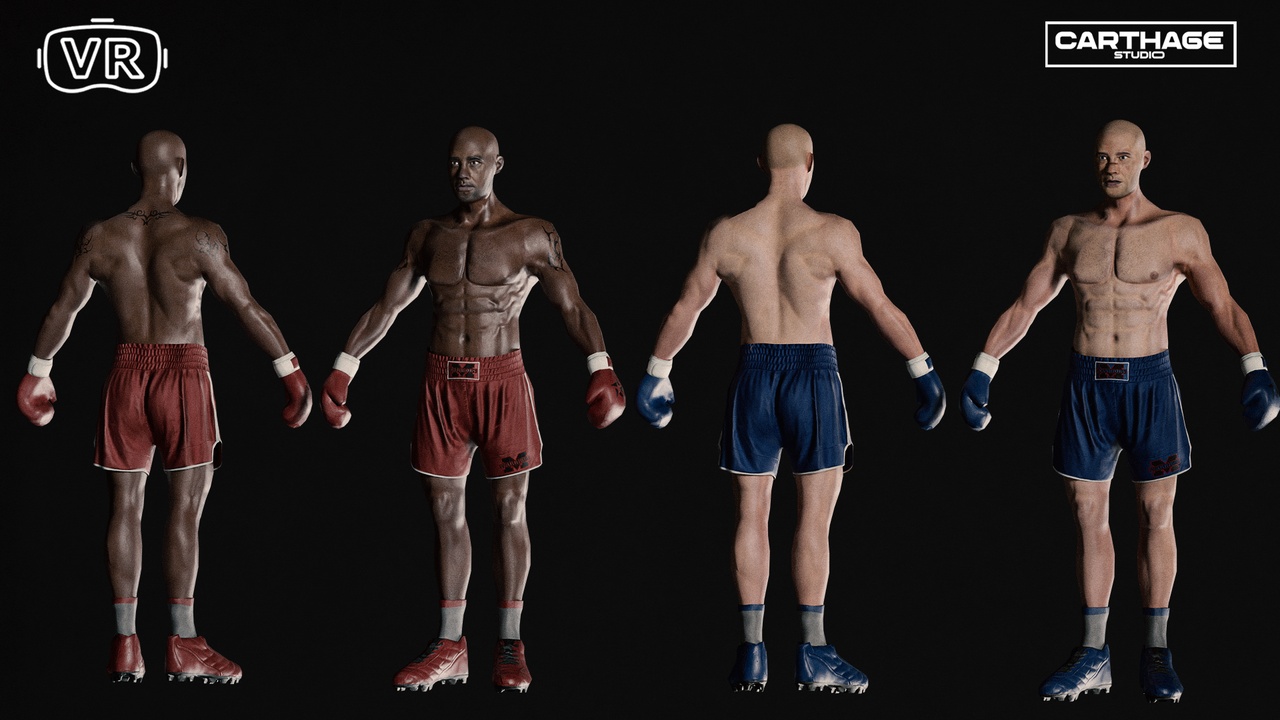 Media 1 for listing Boxing Fighters Pack – Two VR‑Ready Characters (PBR, Game‑Ready)