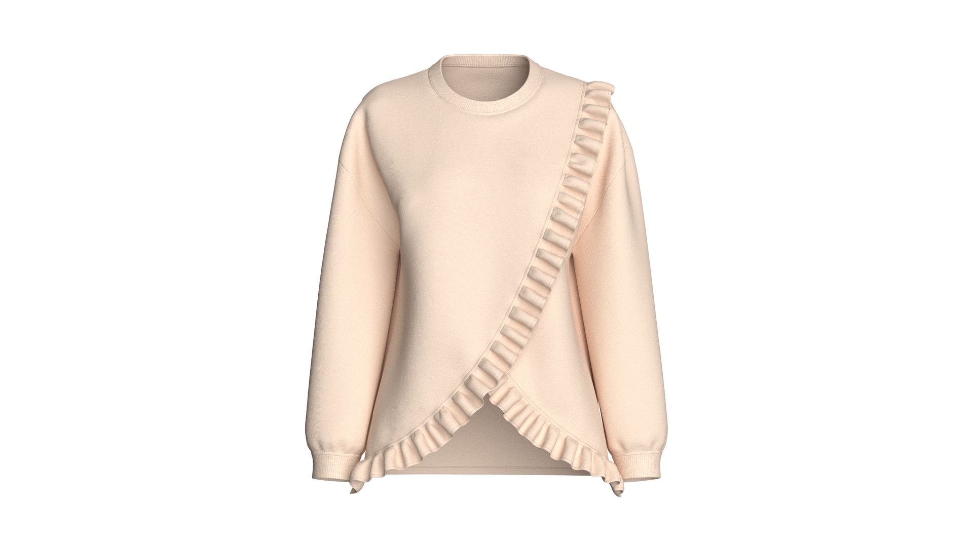 Media 1 for listing Girls Ruffle Sweatshirt | High Poly