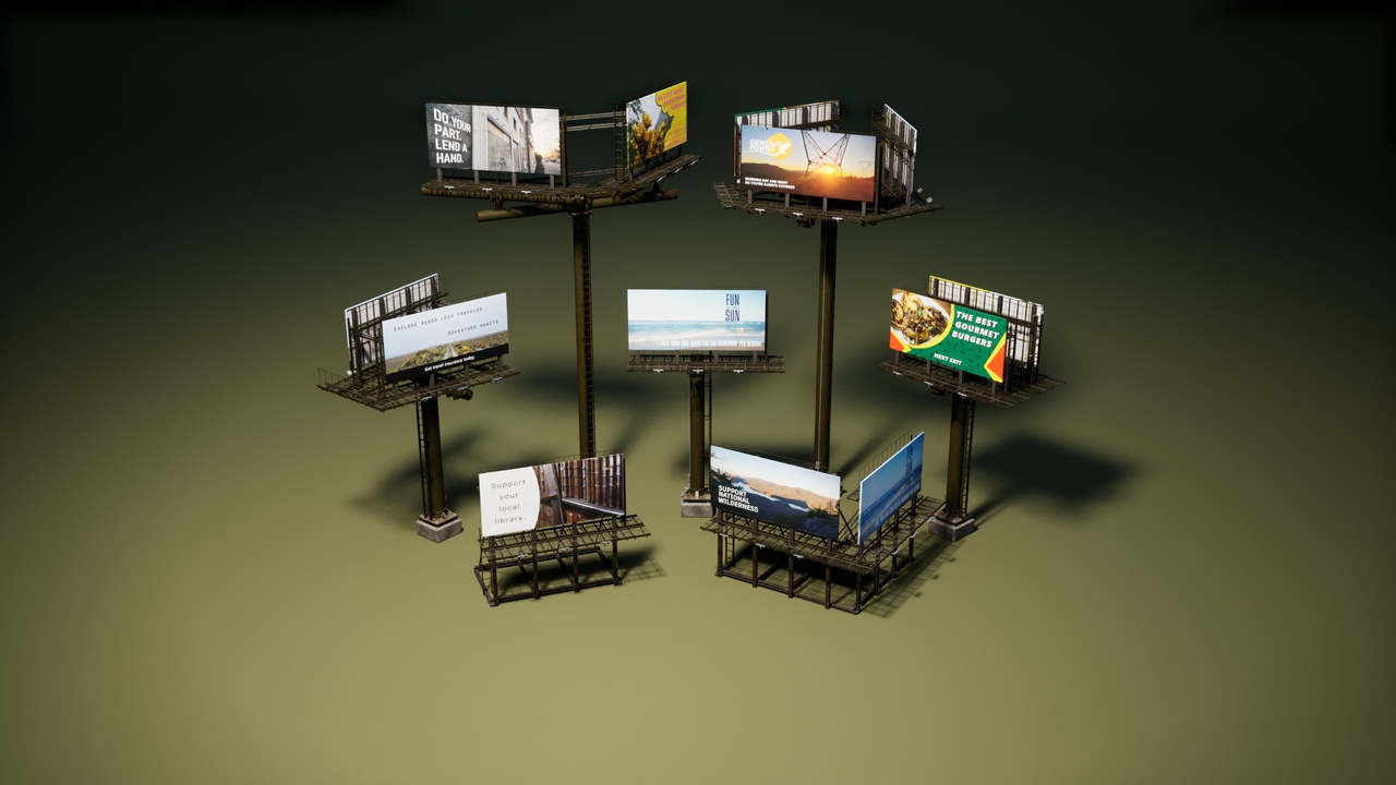 Billboards VOL.1 - Customizable Urban Boards with Weathering FX 제품 등록을 위한 미디어 1개